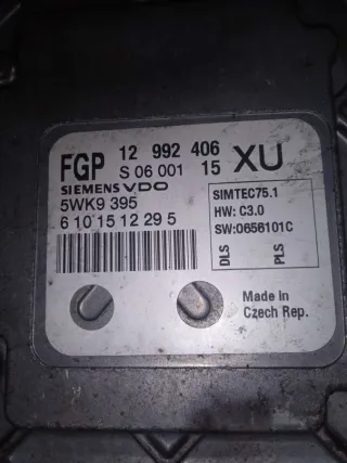 12992406,S0600115,5WK9395,6101512295 Блок управления двигателем Opel Astra H Арт K392996, вид 2