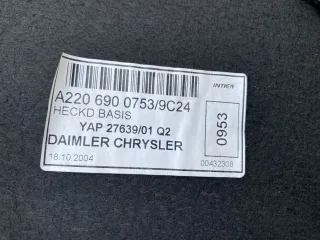 A2206900753 Обшивка крышки багажника Mercedes S W220 Арт 55451, вид 7