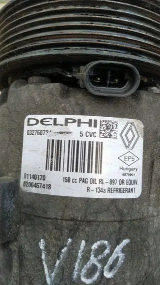 8200457418 Компрессор кондиционера Renault Scenic 2 1.9л DCI Арт V186-11, вид 2