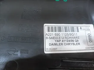 A2216901125 Обшивка стойки центральной левой (накладка) Mercedes S W221 Арт 51489, вид 9