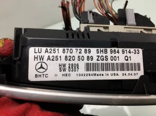 A2518707289 Блок управления печки/климат-контроля Mercedes ML W164 Арт 414454, вид 3