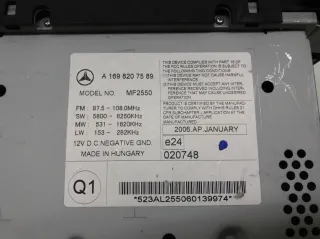 A1698207589 Магнитола Mercedes A W169 Арт 415643, вид 4