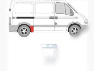 60418481 Арка задняя правая Renault Master 2 Арт 124033735, вид 1