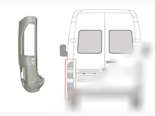 50629071 Задняя панель кузова Mercedes Sprinter W901-905 Арт 50629081, вид 1