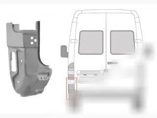50629072 Задняя панель кузова Mercedes Sprinter W901-905 Арт 50629082, вид 1