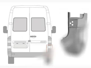 50629072 Задняя панель кузова Mercedes Sprinter W901-905 Арт 50629082, вид 2
