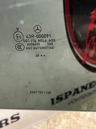 a2477351100 Стекло двери задней левой Mercedes B W247 Арт 41734, вид 4