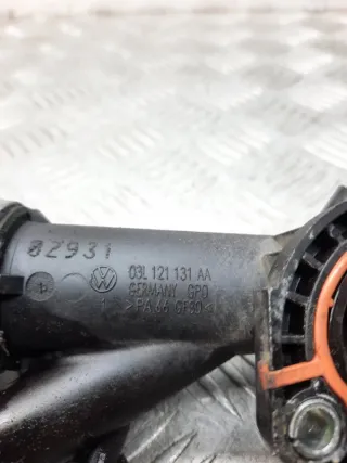 03L121131AA Фланец (тройник) системы охлаждения Skoda Fabia 2 restailing Арт 24627, вид 5