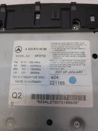 a2038704589 Магнитола Mercedes C W204 Арт 41327, вид 7