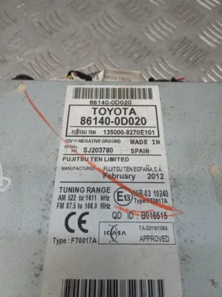 861400D020 Магнитола Toyota Yaris 3 Арт 51559, вид 5