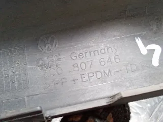 3C0807646 Заглушка (решетка) в бампер передний Volkswagen Passat B6 Арт 94761834, вид 10