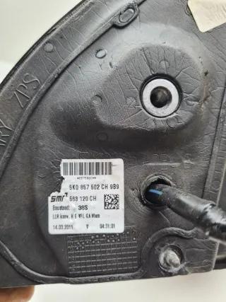 5K0857502CH, 563120CH, A046314,563055 Зеркало правое Volkswagen Golf 6 Арт 1327, вид 4