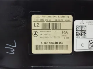 A1669064003 Фара правая Mercedes ML/GLE W166 Арт 3905-65092487, вид 2