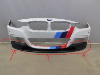 335120,51118067941,51118067873 Накладка (юбка) переднего бампера BMW 3 F30/F31/GT F34 Арт min94728869, вид 11