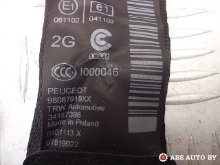 E1061102,98087919XX,34187396 Ремень безопасности задний левый Peugeot 308 2 Арт A28635, вид 4