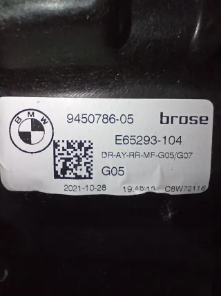 9450786 Стеклоподъемник правый задний BMW X7 g07 (в наличии) Арт 011871, вид 4