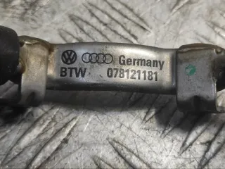078121181 Трубка охлаждающей жидкости металлическая Audi A6 C5 (S6,RS6) Арт 89287, вид 6