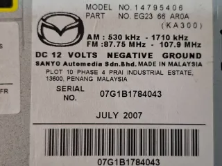 EG2366AR0A Магнитола Mazda CX-7 Арт 320397, вид 5
