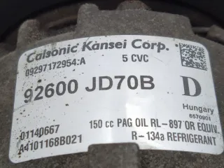 09297172954A, 92600JD70B, 01140667, A4101168B021 Компрессор кондиционера Nissan Qashqai 1  Арт 006772, вид 9
