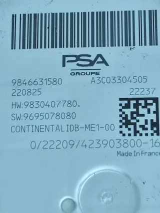 9846631480. 9846631580 Блок предохранителей Opel Astra L Арт 93736108, вид 2