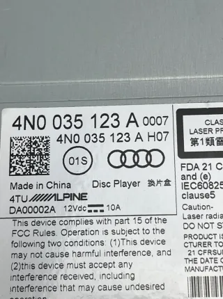 4N0035123A DVD-Проигрователь Audi RS Q8 Арт 42728, вид 5
