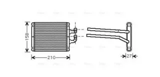 9713807000 Радиатор отопителя (печки) Kia Picanto 1 Арт aks416067h, вид 2