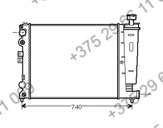 CN2077, 14714630, 14857990, 61396, 1301P1, 1301V9, 133073, 1471463080, 1485799080, 9567509580, 731165, 731184, TH096 Радиатор (основной) Lancia Zeta Арт 232077R-1R_Zeta, вид 1