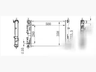 25310H5050, 25310H8150 Радиатор основной Kia Rio 4 restailing (AKS) Арт aks402704R, вид 2