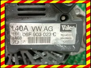 BKD,TG14C011,2542695A,06F903023C Генератор Volkswagen Touran 1 Арт 97027699, вид 8