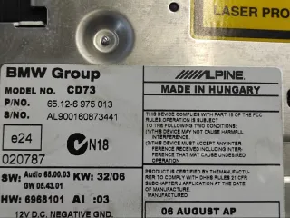 65126975013 Магнитола BMW 3 F30/F31/GT F34 Арт 90115, вид 7