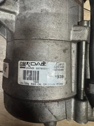 557805030,CSP17,22751939,136210400,R134A,1939 Компрессор кондиционера Chevrolet Cruze J300 Арт 034630, вид 5