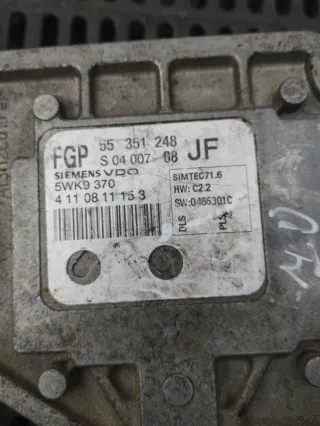 55351248,5WK9370 Блок управления двигателем Opel Astra H Арт 97160515, вид 2