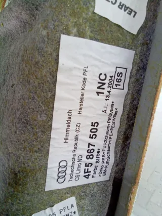 4F5867505 Потолок Audi A6 C6 (S6,RS6) Арт 97227229, вид 15