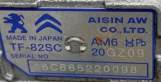 20GZ09, TF82SC Коробка передач автоматическая (АКПП) Peugeot Expert 3 Арт K250333, вид 5
