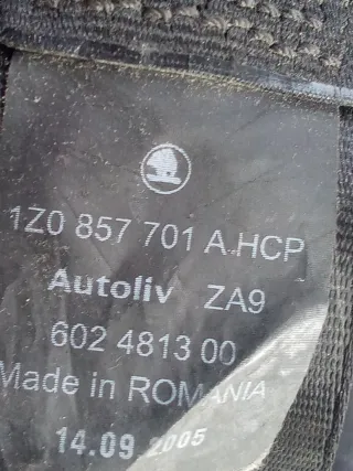 1Z0857701A Ремень безопасности передний левый Skoda Octavia A5 Арт 97969615, вид 12