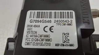 D87004CE0A, H06014CC0A, H05614CA0B, 998104CC0C, 487504BA0A, 285904BA0A Ключ зажигания Nissan X-Trail T32 Арт ST265820, вид 12