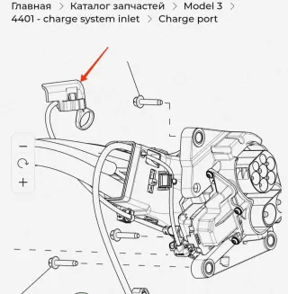 Трос люка Tesla model 3 2020г. 1462869-00-B - Фото 2