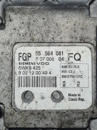 55564081, S0700604FQ, 5WK9425,  Блок управления двигателем Opel Astra H Арт 18385, вид 4