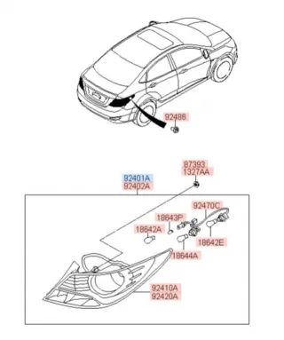  Фонарь задний левый Hyundai Solaris 1 Арт 120708, вид 8