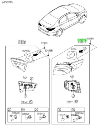  Фонарь задний левый Kia Rio 3 Арт 120706, вид 6