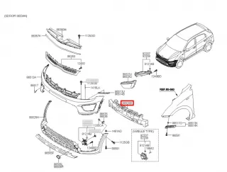  Абсорбер бампера Kia Rio X-line Арт 121069, вид 5