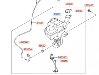  Бачок омывателя Hyundai Accent RB Арт 119798, вид 8