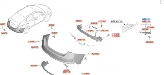  Кронштейн крепления бампера заднего Hyundai Accent 5 Арт 118359_5, вид 3