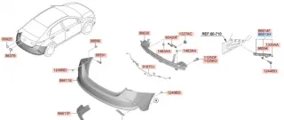  Кронштейн крепления бампера заднего Hyundai Accent 5 Арт 118362, вид 3