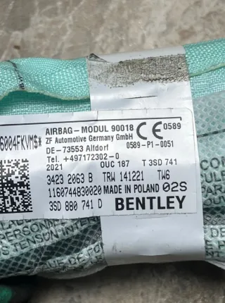 3sd880741d Подушка безопасности боковая(шторка)левая Bentley Continental 5 Арт 43241, вид 5
