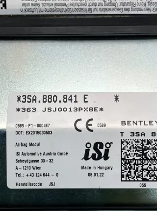 3sa880841e Подушка безопасности коленная Bentley Continental 5 Арт 43259, вид 7