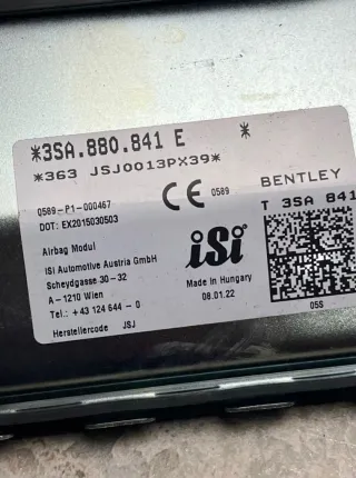 3sa880841e Подушка безопасности в колени Bentley Continental 5 Арт 43333, вид 5