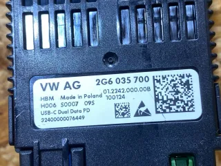 2G6035700 Разъем AUX / USB Volkswagen T-Roc Арт 39371070, вид 8